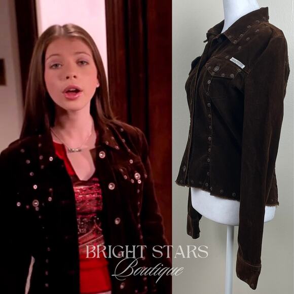 Rare Corduroy Studded Jacket ASO Dawn Summers Buffy the Vampire Slayer Y2K VTG - Picture 3 of 11